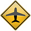 Aeroplane warning sign
